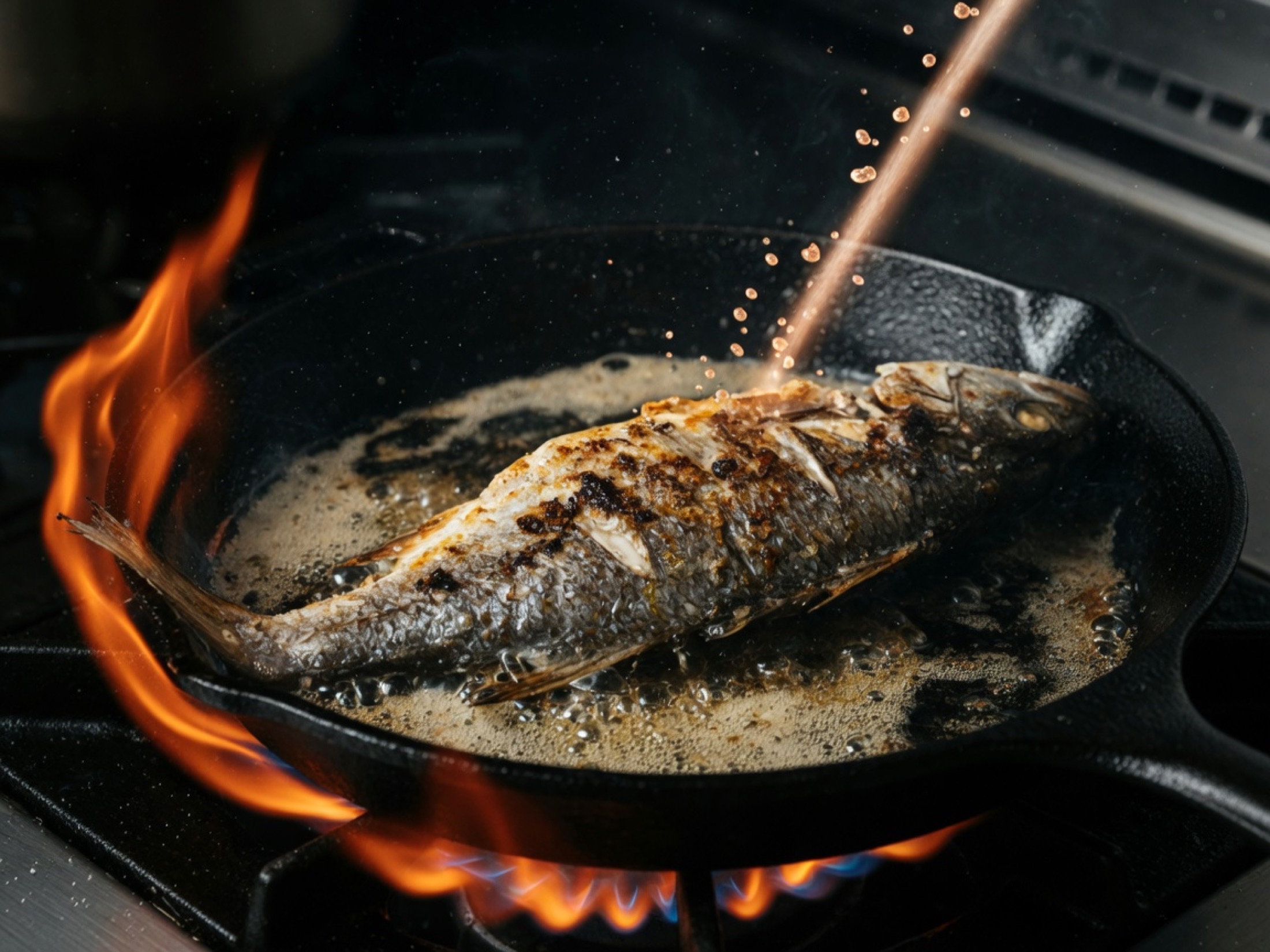 Seared fish, placeholder
