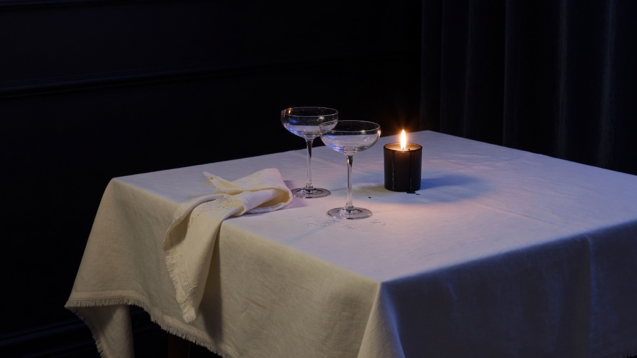 A set table, placeholder